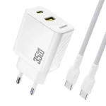 Dudao A27 MaxC 35W GaN Wall Charger + USB-C Cable - White