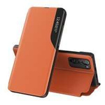 Eco Leather View Case elegant bookcase type case with kickstand for Xiaomi Redmi K40 Pro+ / K40 Pro / K40 / Poco F3 orange