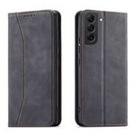 Magnet Fancy Case Case for Samsung Galaxy S22 + (S22 Plus) Pouch Wallet Card Holder Black