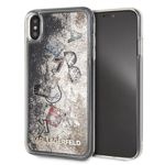 Case KARL LAGERFELD Apple iPhone Xs Max Iconic Liquid Glitter Gold Case