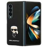 Case KARL LAGERFELD Samsung Galaxy Z Fold 4 Book Saffiano Ikonik Metal Black Case