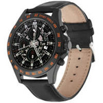 Garett Smartwatch Men Style czarny, skórzany