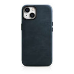 iCarer Oil Wax Premium Leather Case iPhone 14 Magnetic Leather Case with MagSafe dark blue (WMI14220701-BU)
