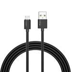 Cable T-PHOX NETS MICRO USB BLACK 2.4A ; PVC ; 1,2M