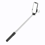 Selfie stick WR1YXS telescopic tripod 0.71m with round lamp - black