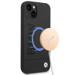 Case BMW BMHMP14MSLBLBK iPhone 14 Plus 6.7" black/black hardcase Silicone Signature Logo MagSafe