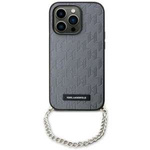 Case Karl Lagerfeld KLHCP14SSACKLHPG iPhone 14 6.1" silver/silver hardcase Saffiano Monogram Chain Case