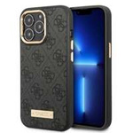 Case GUESS Apple iPhone 13 Pro Max 4G Logo Plate MagSafe Black Hardcase