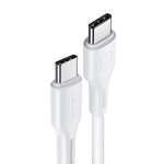 Cable USAMS USB-C To USB-C 100W PD Fast Charge 5A 1.2m U43 SJ459USB02 US-SJ459 White