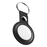 KeyBudz AirTag Keyring - protective leather case for AirTag 2-pack (black)