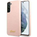 Case Guess GUHCS23SLSLMGPP S23 S911 pink/pink hardcase Silicone Script Metal Logo Case