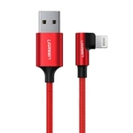 Ugreen US299 60555 angled Lightning / USB-A MFi cable 2.4A 1m - red