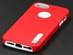 Case iPhone 5 5S SE MELKCO Dual Layer RED / White