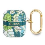 Case GUESS Apple AirPods Cover Flower Strap Collection Green Case