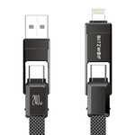 Cable USB 4-in-1 Blitzwolf BW-HDC7 USB+C+Lightning 240W 1.2m (black)