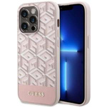 Case Guess GUHMP14LHGCFSEP iPhone 14 Pro 6.1" pink/pink hard case GCube Stripes MagSafe Case