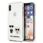 Case KARL LAGERFELD Apple iPhone X Xs Karl &amp; Choupette KLHCPXCKTR Clear Hardcase