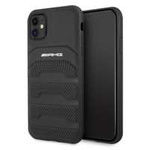 AMG AMHCN61GSEBK iPhone 11 6.1" black/black hardcase Leather Debossed Lines