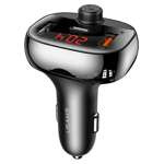 USAMS C25 50W Speakerphone with FM Transmitter, Bluetooth, MP3, 2xUSB / USB-C black/black CC143TC01 (US-CC143)