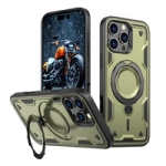 Hybrid Armor Trendy Case with MagSafe for iPhone 16 Pro Max - Green