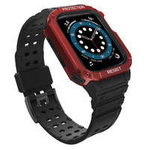 Protect Strap Band Band with Case for Watch 7/6/5/4/3/2 / SE (41/40 / 38mm) Case Armored Watch Cover Black