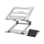 Laptop stand Wozinsky WRS-CPY75DSS aluminum + Free! smartphone stand - silver