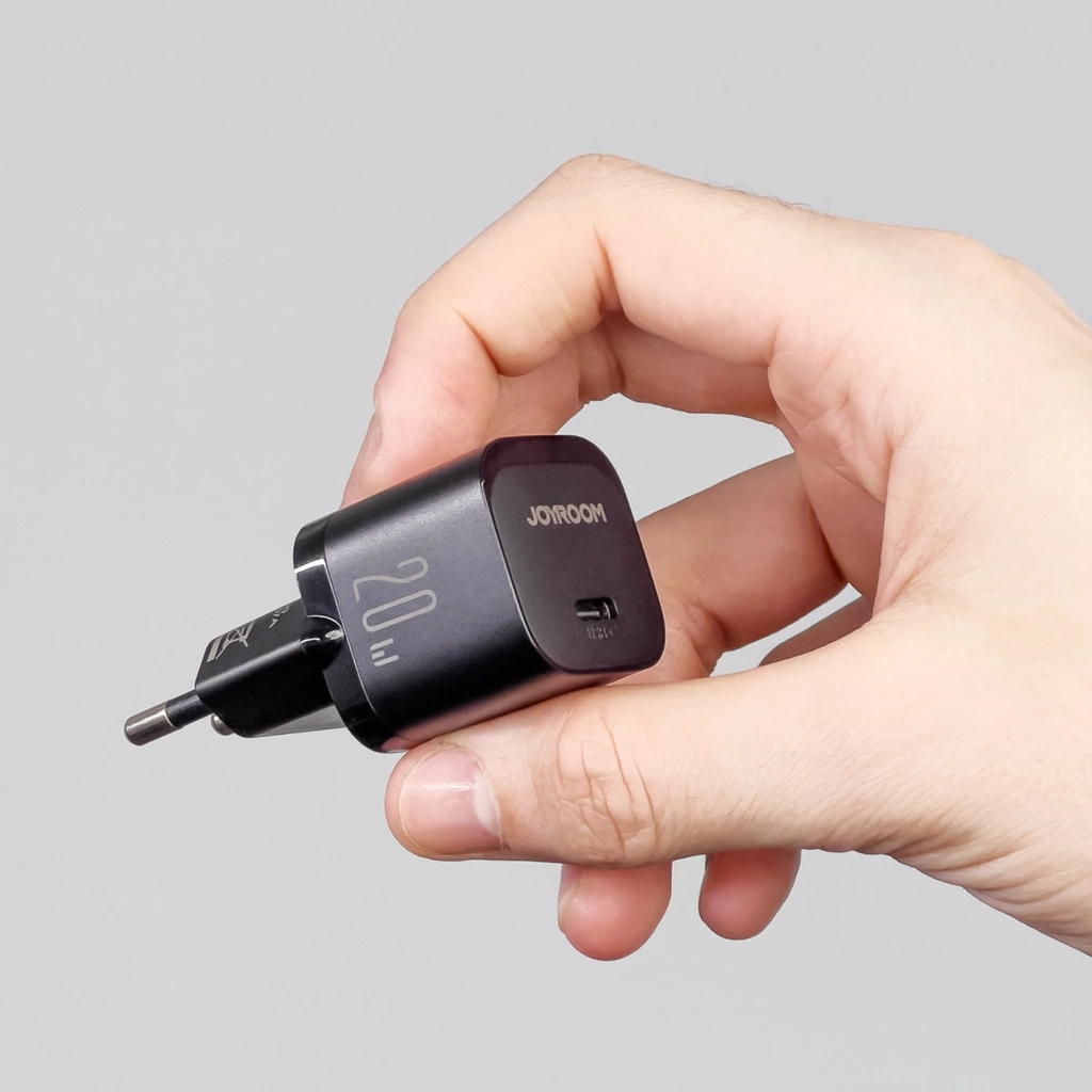 Mini charger USB C 20W PD Joyroom JR-TCF02 | black - ✓ 4GSM.COM