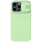 Etui Nillkin CamShield Silky Silicone Case etui iPhone 14 Pro Max pokrowiec z osłoną na aparat zielony