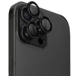 Szkło Hartowane UNIQ Optix Aluminium Camera Lens Protector iPhone 16 Pro 6.3" / 16 Pro Max 6.9" midnight black szkło na obiektyw aparatu z aplikatorem
