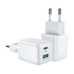 Joyroom fast wall charger (EU plug) USB / USB Typ C 30W Power Delivery QuickCharge 3.0 AFC FCP white (L-QP303)