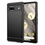Carbon Case para Google Pixel 7a funda flexible silicona carbono negra