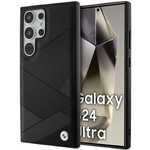 Funda BMW BMHCS24L23RCGPK Samsung Galaxy S24 Ultra S928 negro/negro durocase Signature Cuero Cruce de Líneas Patrón Case