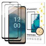 Wozinsky Pegamento completo Vidrio templado 2x Vidrio templado para Nokia G22 9H Pantalla completa Cubierta completa con marco negro