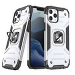 Funda Wozinsky Ring Armor para iPhone 14 Pro funda blindada soporte magnético anillo plata
