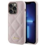 Etui Guess GUHCP15XPSQSQSP iPhone 15 Pro Max 6.7" różowy/pink hardcase Quilted Metal Logo Case