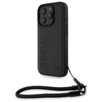 BMW BMHCP16X23RMRLK iPhone 16 Pro Max 6.9" negro/negro durocase Signature Cordón de cuero Wordmark