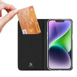 Funda tipo cartera Dux Ducis Skin Pro para iPhone 15 - Negro