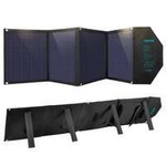 Choetech cargador solar plegable grande 80W solar fotovoltaico USB Tipo C (Power Delivery) / 2x USB (Quick Charge / 2,4A) (158 x 41 cm) negro (SC007)