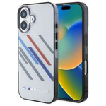 Funda BMW iPhone 16 6.1" gris/gris durocase Motosport IML Random Stripes