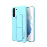 Wozinsky Kickstand Case Funda de Silicona con Soporte para Samsung Galaxy S21 + 5G Azul Claro