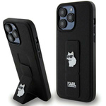 Etui Karl Lagerfeld KLHCP13XGSACHPK iPhone 13 Pro Max 6.7" czarny/black hardcase Gripstand Saffiano Choupette Pins Case