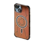 Funda de silicona MagSafe Kingxbar PQY Crack Series para iPhone 15 - negra