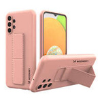 Wozinsky Kickstand Case Funda de silicona con soporte para Samsung Galaxy A13 5G Rosa
