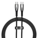 Cable Baseus Glimmer Series con carga rápida USB-C 480Mb/s PD 100W 1m negro