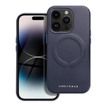 Futerał Roar Leather Mag Case kompatybilny z MagSafe - do iPhone 14 Pro Granatowy