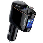 Transmisor FM para automóvil Baseus S-06 Bluetooth/USB (Edición Ultramar) - negro