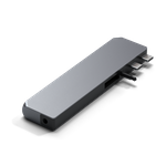 Satechi Pro Hub max - aluminiowy Hub z podwójnym USB-C do MacBook (2x USB-C, USB-A, 4K HDMI, czytnik kart micro/SD, Ethernet, jack port) (space gray)