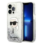 Funda Karl Lagerfeld iPhone 14 Pro Max 6.7" plata/plata durocase Glitter Karl Head
