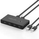 Conmutador KVM USB 2x4 UGREEN USB 2.0