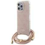 Etui Guess GUHCP15XHC4SEP iPhone 15 Pro Max 6.7" różowy/pink hardcase Crossbody Cord 4G Print Case
